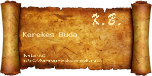 Kerekes Buda névjegykártya